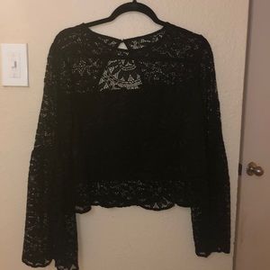 Lace Bell Sleeve Top